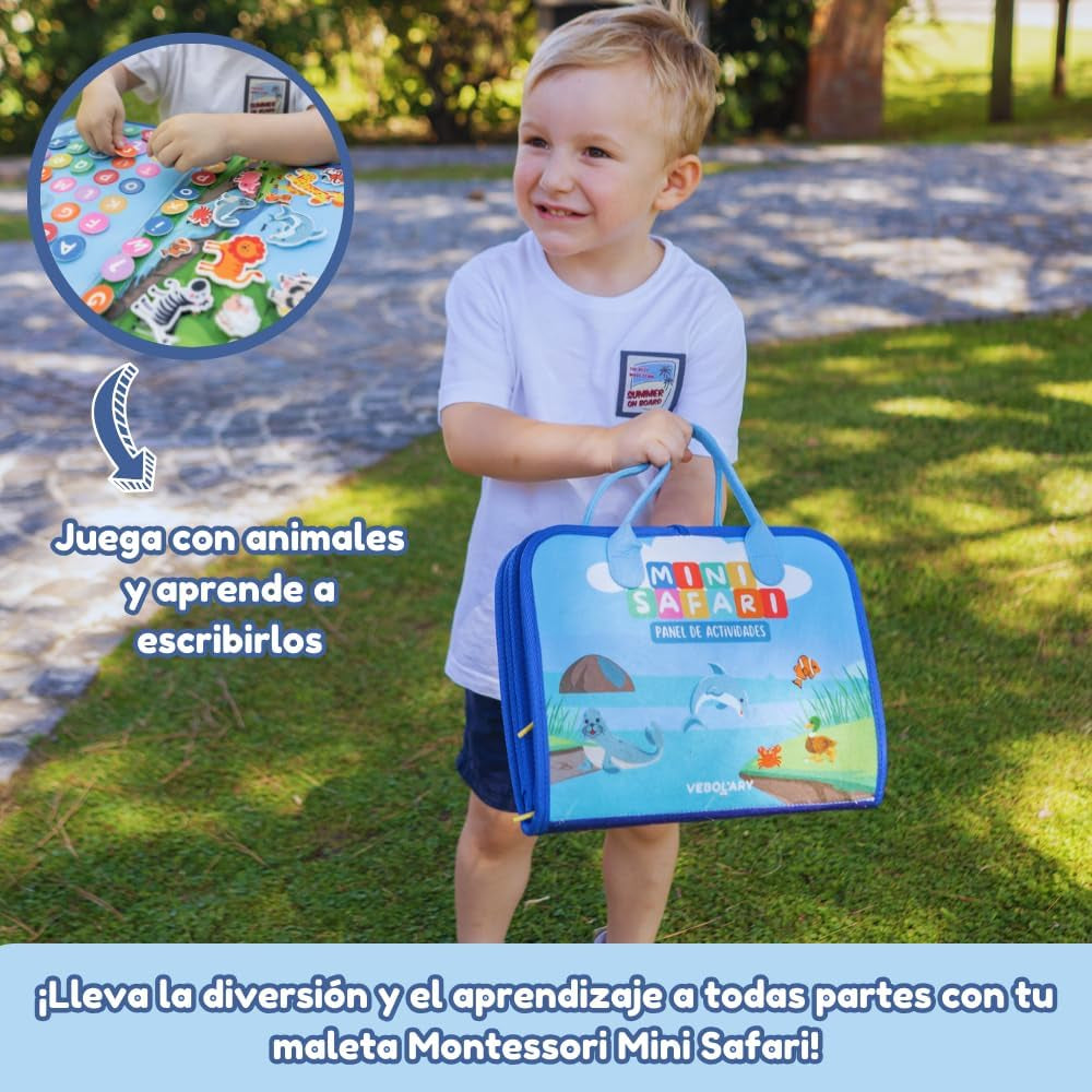 Busy Board Montessori - Juguete Educativo Y Sensorial Para Niños - En Español - Ideal Para Motricidad Fina Y Aprendizaje - 2 3 4 Años - Libro Interactivo - Juguetes Niños Niñas - Regalo - Cumpleaños